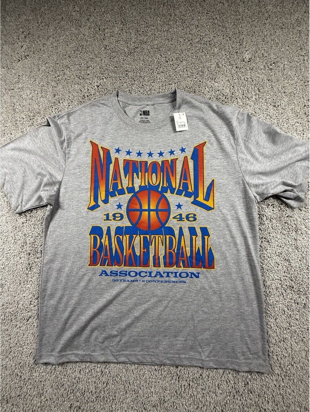 NWT NBA National Basketball Association 1946 Graphic T-Shirt XXL 30 Teams
